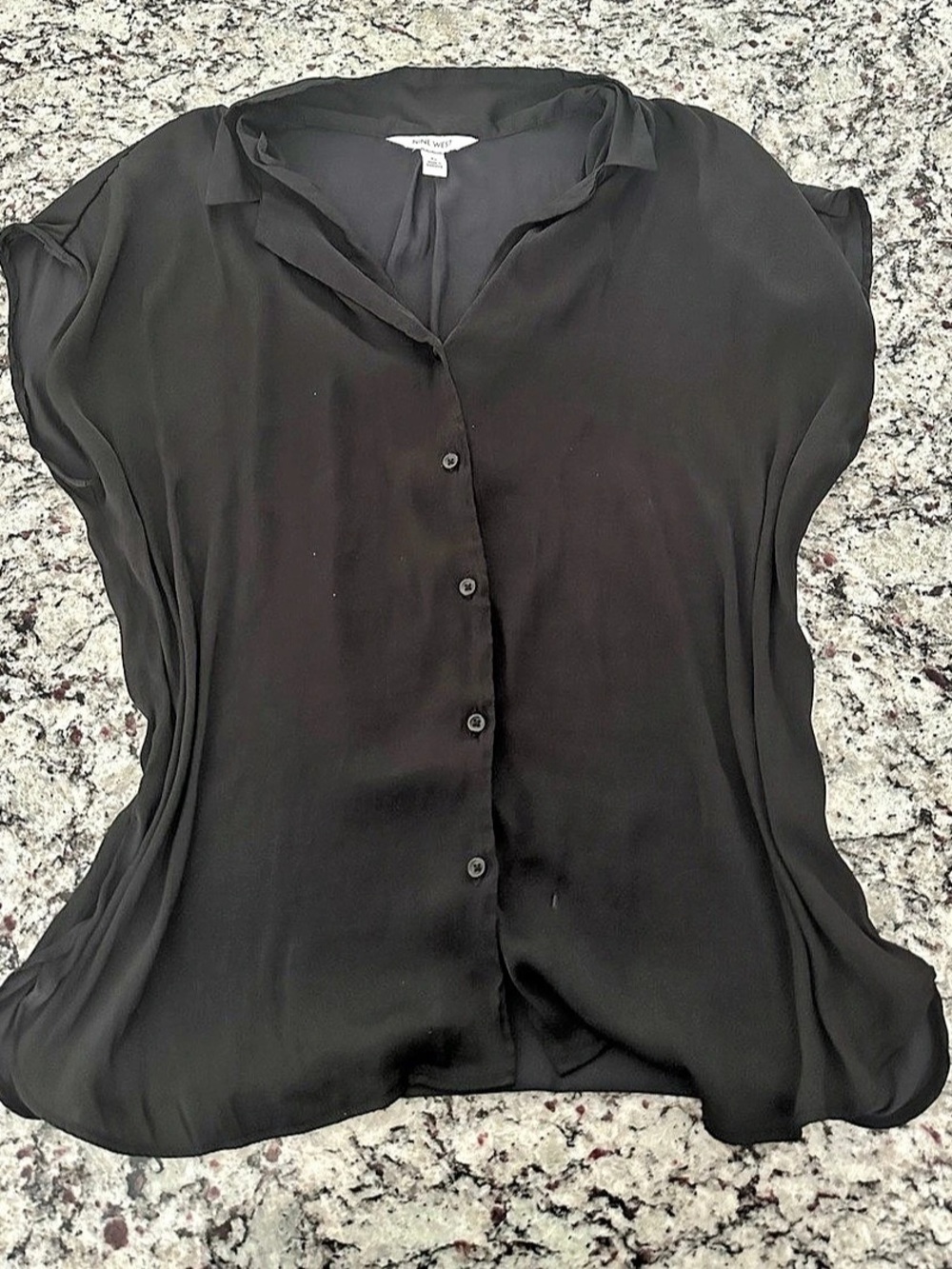 Nine West Black Blouse Size XL Like New